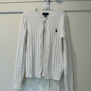 Girls Cream Ralph Lauren Sweater
